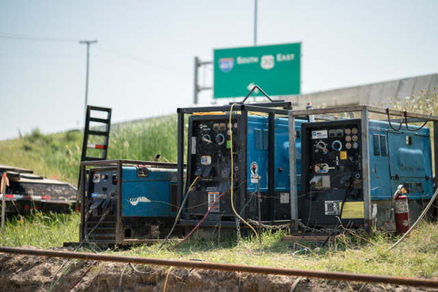 Midwest Mole Employees on INDOT Drainage Upgrade