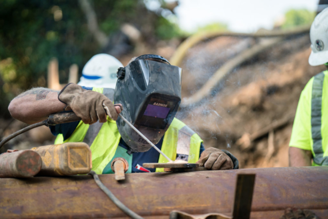 Midwest employees on CSX Railroad project